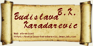 Budislava Karadarević vizit kartica